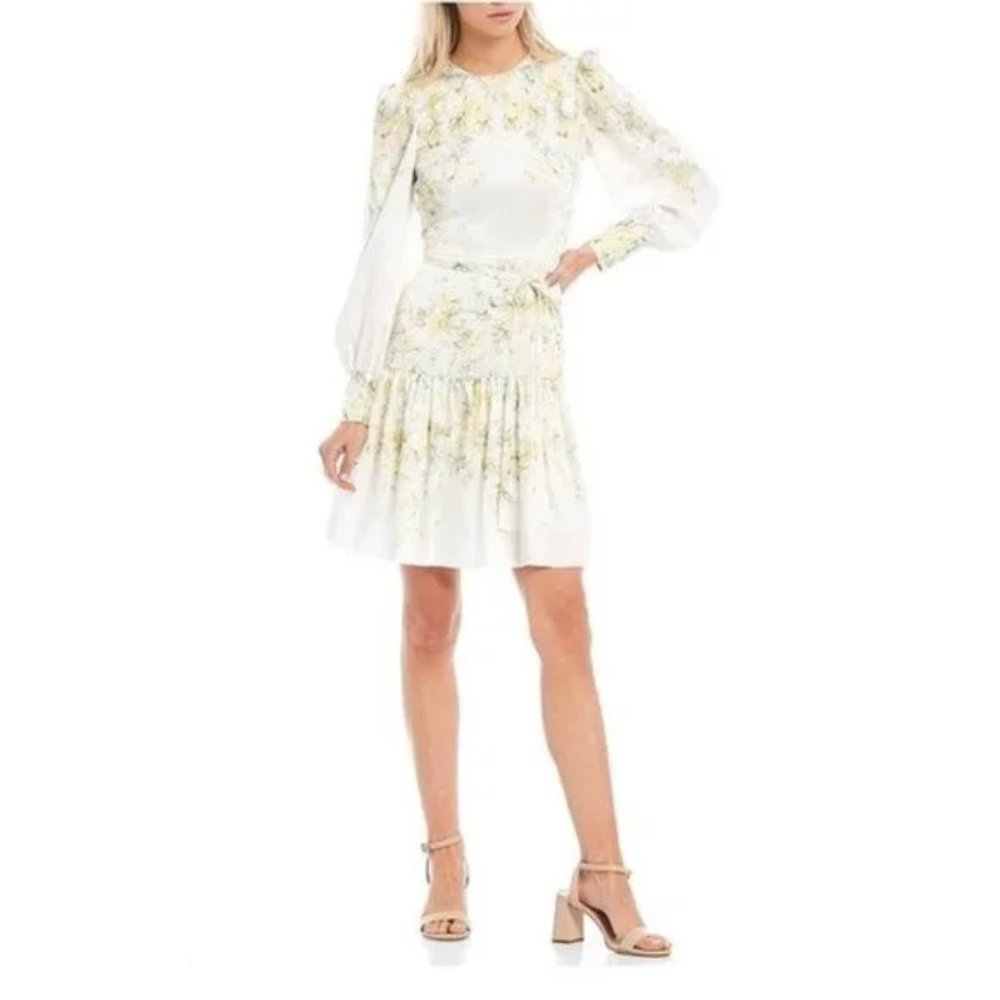Alek Long Sleeve Floral Twill Dress